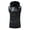 Black, variant on Men's Fashion Dance Bright Color Hooded Drawstring Zipper Vest