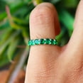 thumbnail image 4 of Round Cut Emerald Gemstone Ring, 925 Sterling Silver Ring, Eternity Women Engagement Ring, Charm Ring, Statement Ring, Personalized Gift,.., 4 of 4