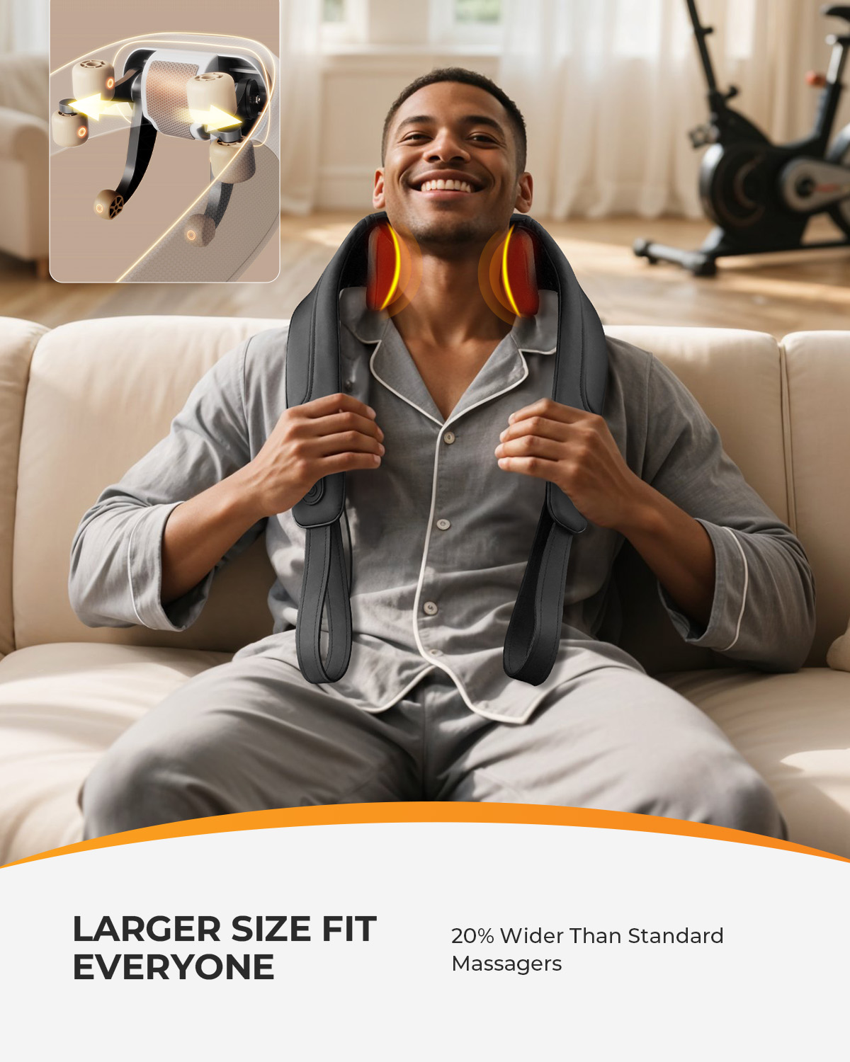 CooCoCo Cordless Neck Massager with Heat photo 5