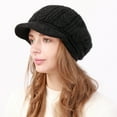 thumbnail image 4 of Yoyauz Women's Winter Knit Hats, Winter Brim, Beanies, Women's Casual Beanies, with Sunhat, Warm Newsboy Skull Hat, 4 of 6