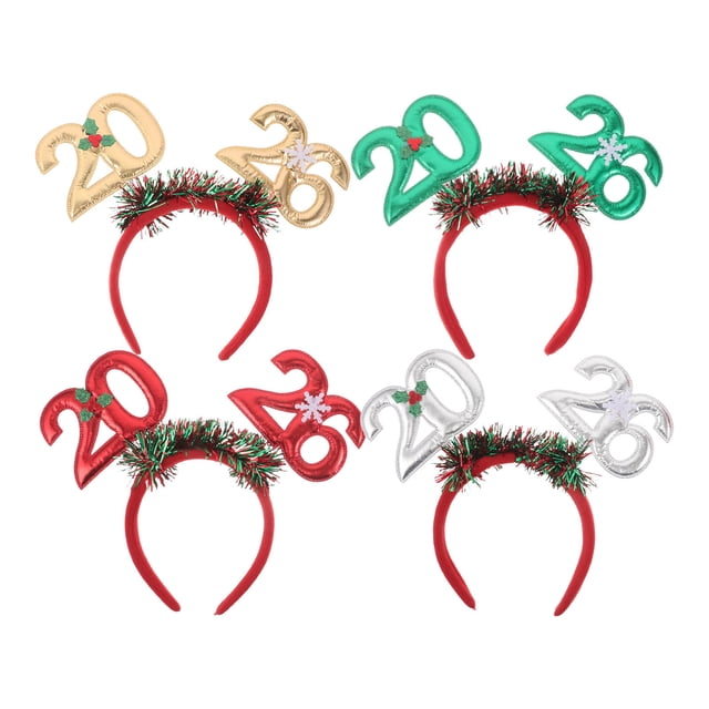 OULII Assorted Color New Year Headbands for Adults Unique Design Comfortable Fit Party Accessories 2026