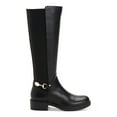 thumbnail image 2 of GIANI BERNINI Womens Black Buckle Accent Barnibee Round Toe Block Heel Zip-Up Riding Boot 10 M, 2 of 4
