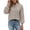 Brown Striped, variant on Women's Vintage Shirts Striped Button Down Blouse Ruffle Stand Collar Puff Long Sleeve Loose Casual Tops