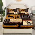 thumbnail image 3 of Erosebridal Wild Wolf Sheet Set Full, Bohemian Tribal Aztec Bedding Sets Full Size, Patchwork Home Decor, Microfiber 4 Pieces, 3 of 6