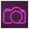 thumbnail image 1 of Letrero De Neón Con Forma Cámara, Diseño Minimalista, Ideal Para Estudios Fotográficos, Brillo Ajustable, 38cm, 1 of 3