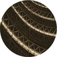 thumbnail image 1 of Ahgly Company Machine Washable Indoor Round Transitional Red Brown Area Rugs, 7' Round, 1 of 7