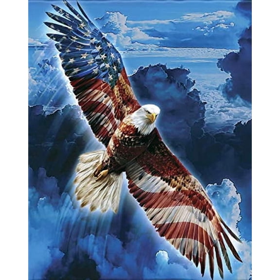 Eagle with Flag Edible Cake Topper