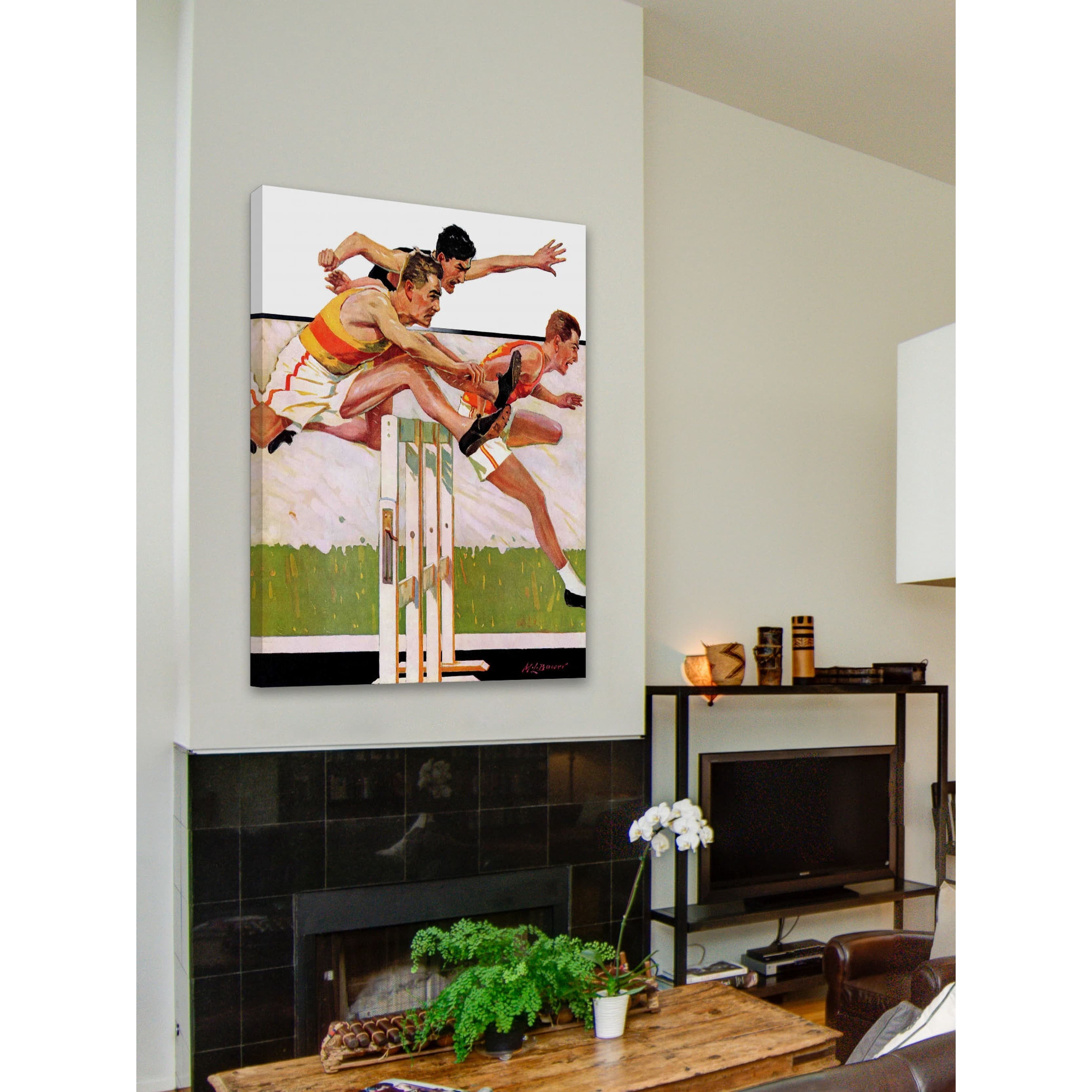 Marmont Hill Hurdlers by Maurice Bower Painting Print on Canvas
