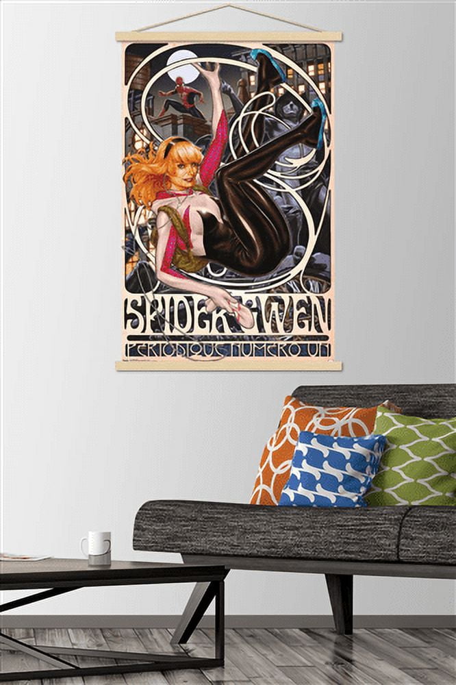 Marvel Comics - Spider-Gwen - Cover #1 Wall Poster with Wooden Magnetic Frame, 22.375" x 34"