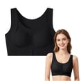thumbnail image 2 of Wireless Bras for Women Comfort Bras T-shirt Bras for Ladies Older Womens Bras Push up Bra Full Coverage Bralettes Lifting Bra Seamless Bra Everyday Bras,Black,L, 2 of 7