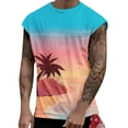 thumbnail image 3 of Men's Casual Tank Tops Beach Hawaiianss Boho Print Sleeveless Muscle Tees Cool Workout T Shirts Fitness Vest Athletic Shirts, 3 of 5