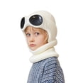 thumbnail image 2 of YAOBAMM Chapeau pour Enfants avec Lunettes Automne Hiver Chapeau pour Enfants Décor Tricoté Épais Chaud Doux Haute Élasticité Protection Complète Résistant au Froid, 2 of 7