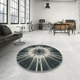 thumbnail image 3 of Ahgly Company Indoor Round Patterned Dark Gray Novelty Area Rugs, 8' Round, 3 of 6