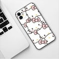 thumbnail image 2 of Cute Hello Kitty Soft Phone Case For Apple IPhone 13 12 11 14 15 Pro Max Mini SE XR X XS  Max 6S 8 7 plus Luxury Black TPU Cover ZR, 2 of 7