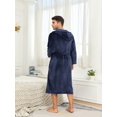 thumbnail image 3 of Flannel Couple Hooded Bathrobe (1pc), 3 of 4