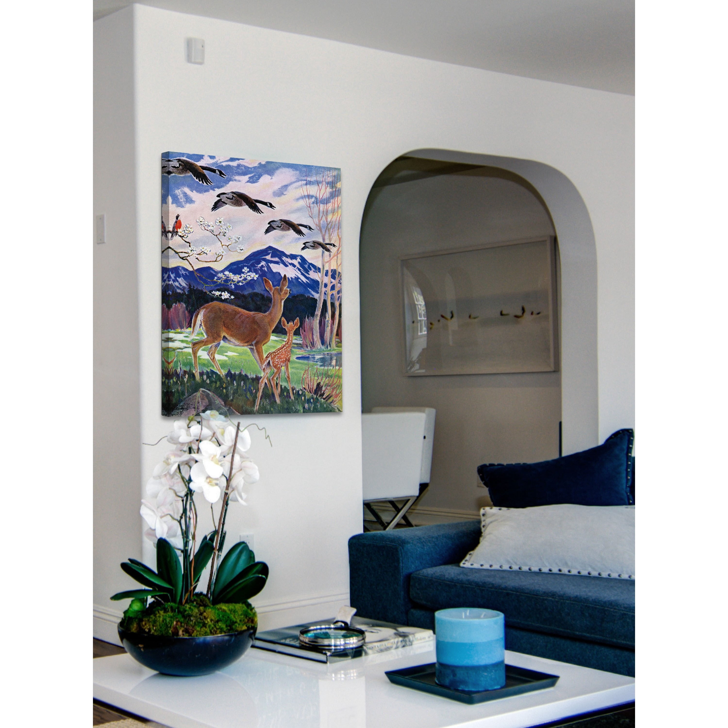"Spring Meadow" Painting Print on Wrapped Canvas