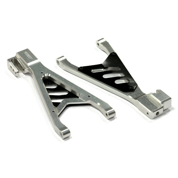 Integy RC Toy Model Hop-ups T4153SILVER Billet Machined Type II Rear Lower Suspension Arms for Traxxas 1/10 Revo, E-Revo