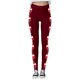 thumbnail image 2 of Gibobby Leggings de forro polar para mujer Leggings para mujer Leggings de entrenamiento Pantalones de bloque de color con estampado navideño Leggings elásticos (Vino, S), 2 of 5