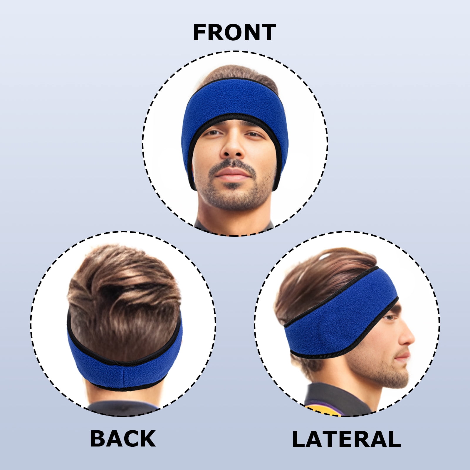 TOPTIE 6-Pack Ear Warmers Headband Fleece Ear Muffs for Men Women