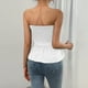 thumbnail image 3 of Camiseta sin tirantes para mujer - Blusa informal de verano sin mangas - Color liso, tejido transpirable, versátil con vaqueros, 3 of 8