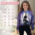 thumbnail image 7 of Xixirimido Black Cat Butterfly Wisteria Pattern Kids Half Zip Hoodies for Girls 3D Graphic Hooded Sweatshirt Zipper Long Sleeve Pullover Top with Pockets Size 13-14, 7 of 7