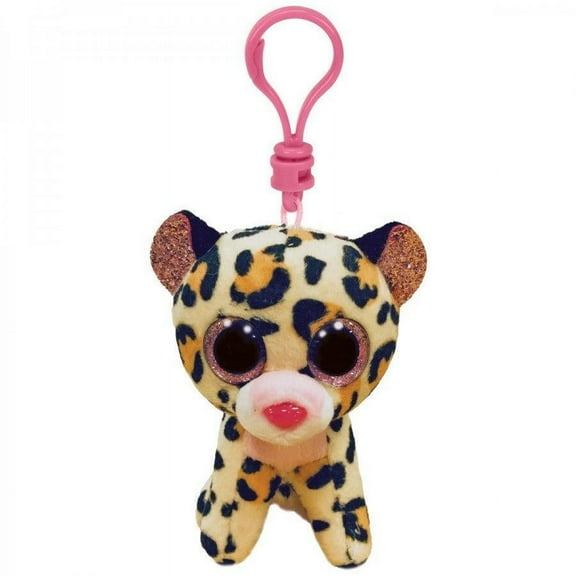 TY Beanie Boos - LIVVIE the Leopard (Glitter Eyes)(Key Clip - 3 inch)