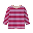 thumbnail image 3 of TQWQT Girls Striped 3/4 Sleeve Shirt Fall Trendy Girls Tops Size 10-12 Shirt Cute Crew Neck Tee Shirt Kids Tween Girls Clothes Hot Pink 9-10 Years, 3 of 4