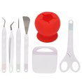 thumbnail image 3 of Vinyl Weeding Tools Set  , Clear Debris DIY Production Craft Tools Set Prevent Tearing  For Cameos For Silhouettes For Lettering Red, 3 of 8