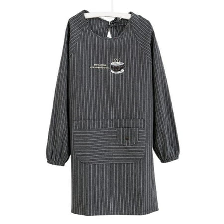 

✪ Chef Long-Sleeved Aprons Work Creating Apron with Pocket for BBQ Creating Art