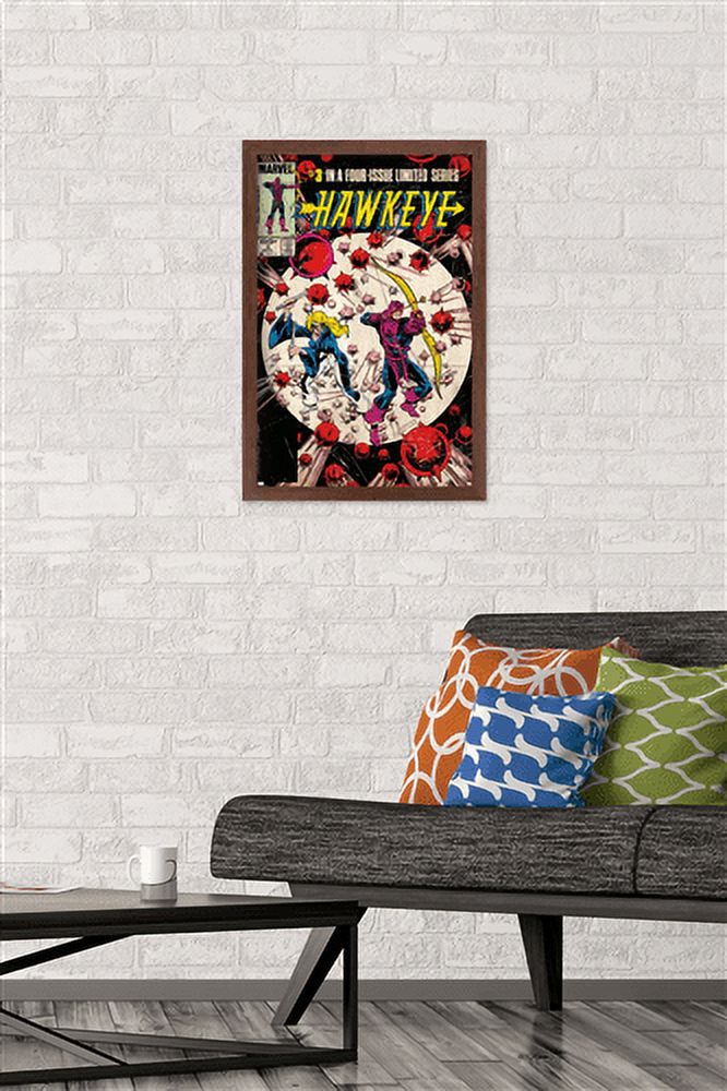 Marvel Comics - Hawkeye - Cover Art Wall Poster, 14.725" x 22.375", Framed