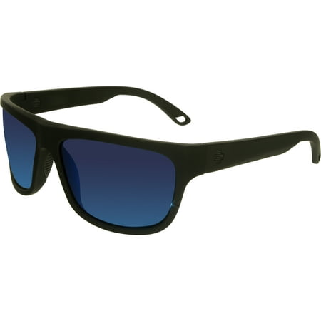 Spy Men's Polarized Angler 673237973438 Black Rectangle Sunglasses