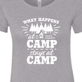 thumbnail image 4 of Inktastic What Happens at Camp Stays at Camp with Tent and Woods Women's T-Shirt, 4 of 5