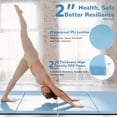 thumbnail image 2 of BalanceFrom 4-Panel All-Purpose Folding Gymnastics Workout Mat, 10' x 4' x 2", Light Blue, 2 of 7