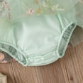 thumbnail image 4 of GYRATEDREAM Baby Rompers Jumpsuit Girls Tutu Dress Summer Sleeveless Ruffle Mesh Butterfly Princess Dress Birthday Party Outfit for 3-6M Green, 4 of 8