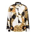 thumbnail image 3 of ORQ Women Baroque Style Lapel Long Sleeve Printed Blouse, 3 of 4