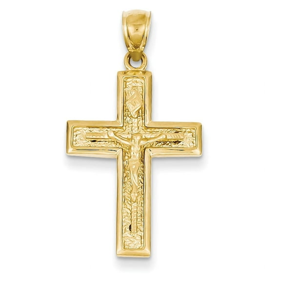 14k Polished Crucifix Pendant