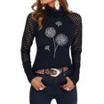 thumbnail image 2 of Blusa de manga larga con cuello alto y estampado de moda informal para mujer Fridja  FKASFK4667, 2 of 7
