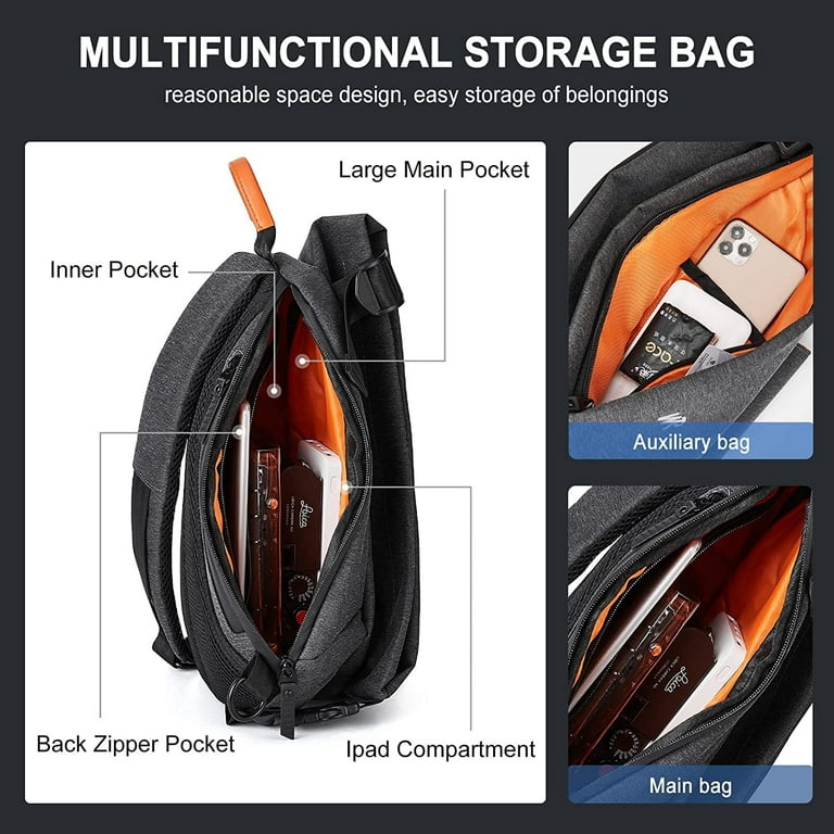 Swisstech Travel Sling Backpack, Black (Walmart Exclusive)