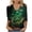 Green, variant on Staron St. Patrick's Day T-Shirt for Women Printed V-Neck 3/4 Sleeve Casual Loose Fit Top, Green S