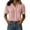 103Pink260, variant on WERYOUNG Women's Blouses Lightweight Summer Layered Pleated Blouse Short Sleeves Button Down Collar Shirts Trendy Top S
