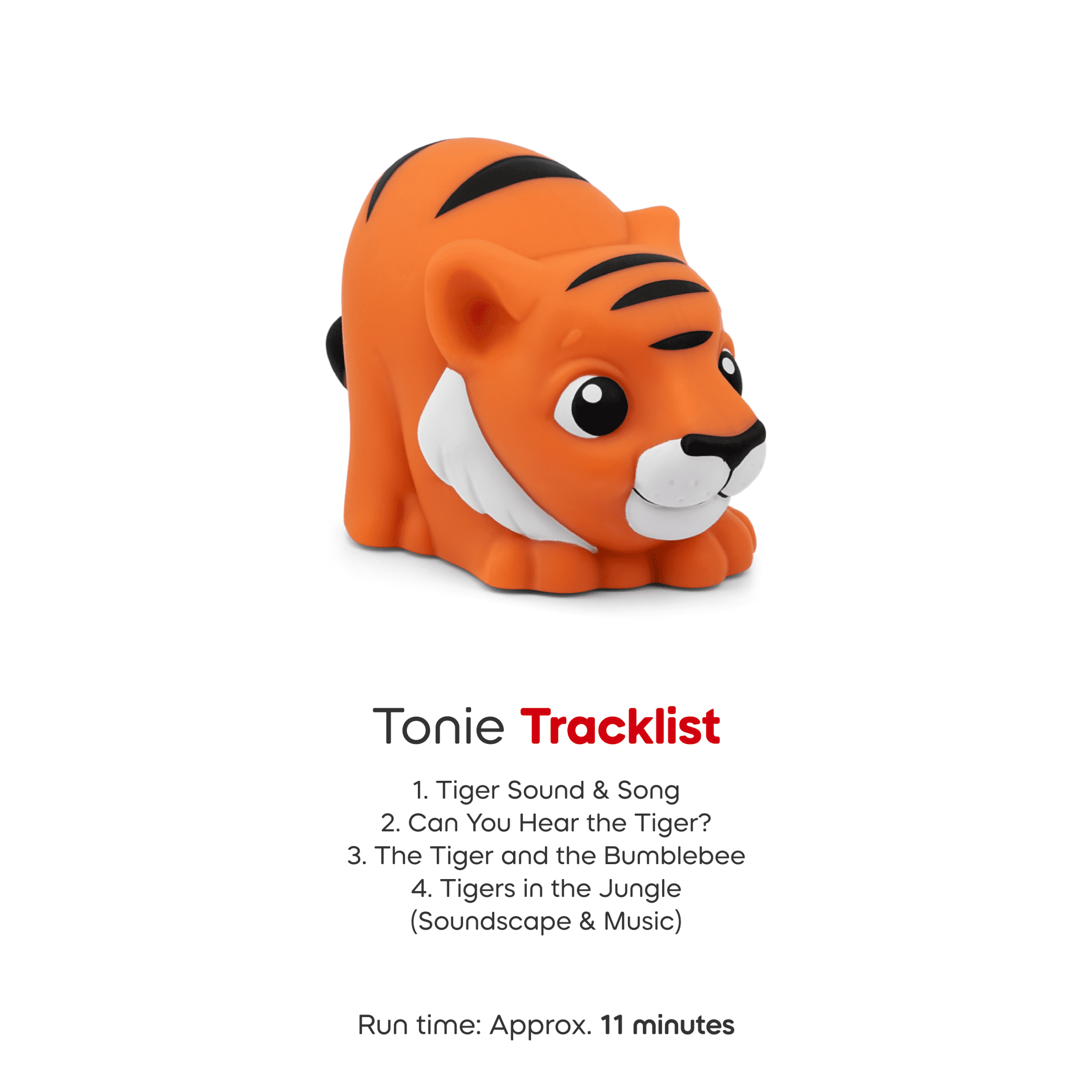 tonies My First Tonies: Jungle Set - Monkey, Parrot and Tiger Soft and Squeezable Audio Toy Figurines, Age Group 1+