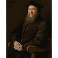 thumbnail image 3 of Girolamo Mazzola Bedoli 15x18 Black Modern Framed Museum Art Print Titled - Portrait of a Gentleman, 3 of 5