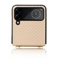 thumbnail image 7 of Allytech Galaxy Z Flip 4 Case with Shoulder Strap, Carbond Fiber Protective Anti-scratch Drop Proof Adjustable Strap Wrist Case Cover for Samsung Galaxy Z Flip 4 5G (2022)- Gold, 7 of 7