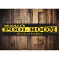 thumbnail image 1 of Pool Room Novelty Sign, Metal Wall Decor - 4x18 inches, 1 of 4