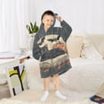 thumbnail image 6 of FORMRS Wearable Blanket Hoodie with Sleeves for Kids Cozy Flannel Sweatshirt, Black Halloween Cat, 6 of 7