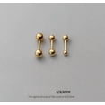 thumbnail image 2 of K-KED Shiny Solid 925 Sterling Silver 2/3/mm Stud Earrings Studs Screw Backs-Gold-3 mm, 2 of 7