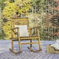thumbnail image 5 of Carey Modern Slat-Back 300-Lbs Support Acacia Wood Patio Outdoor Rocking Chair, Teak, 5 of 9