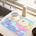 thumbnail image 6 of Ryvnso Whale Jumping Dish Drying Mat for Kitchen Countertop 16x18 Small Dish Pad Drainer Rack Dish Sink Mats, 6 of 7