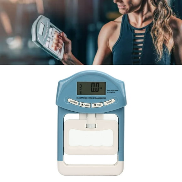 Digital Hand Grip Strengthener, Grip Strength Testing Digital Hand Dynamometer ABS for Home Use for Rehabilitation Training Blue