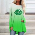 thumbnail image 2 of Womens St. Patricks Day Printed Oversize T Shirt  Neck Long Sleeve Pullover Summer Gift, 2 of 4